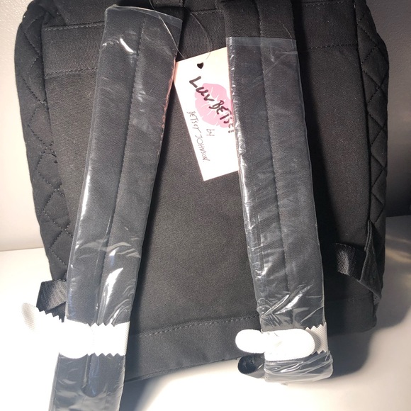 Betsey Johnson Canvas Quilted Cat Backpack - Picture 5 of 7
